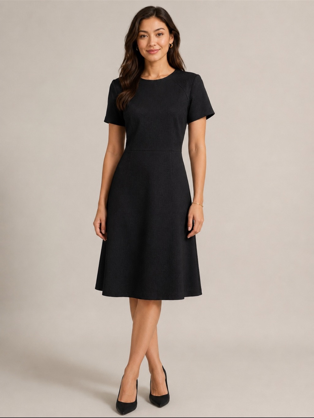 Lauren Ralph Lauren Black Textured Dress (NWT)